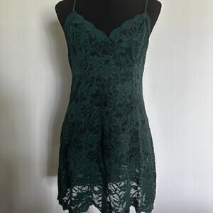 Vintage victorias secret green lace